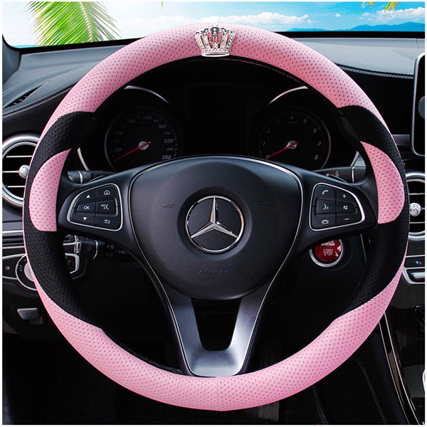 Bọc vô lăng ô tô Da cao cấp Hoa Trà , Vương Miện , Thiên Nga - Bọc vô lăng xe hơi cao cấp