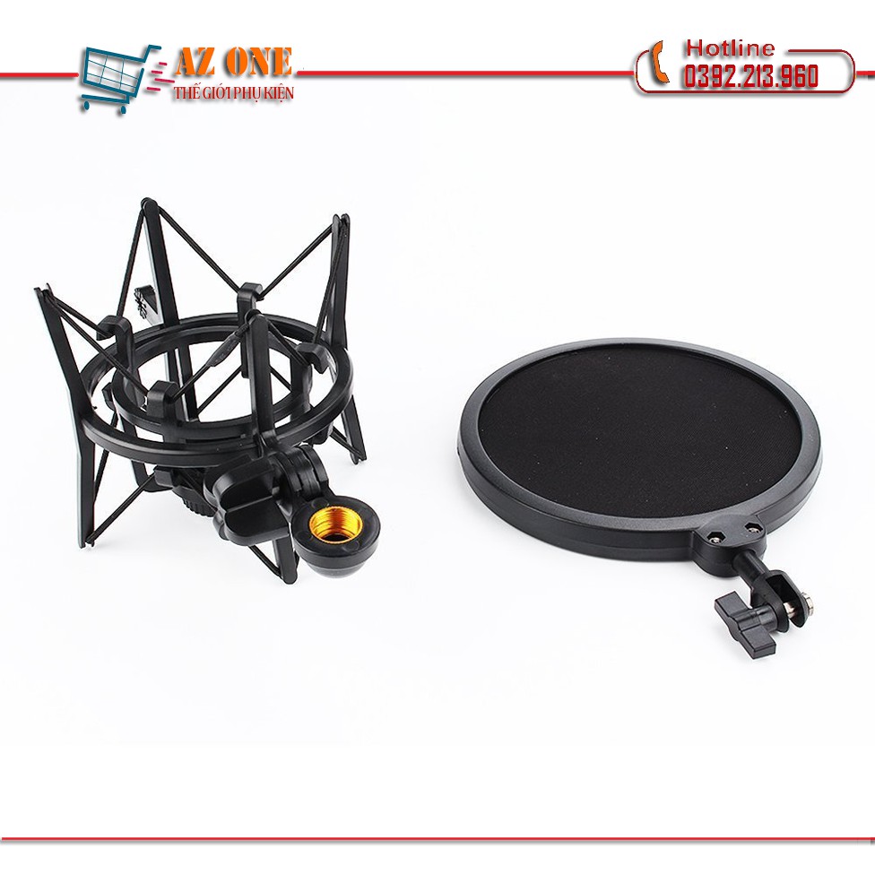 Shock Mount kèm màng lọc âm cho Mic thu âm