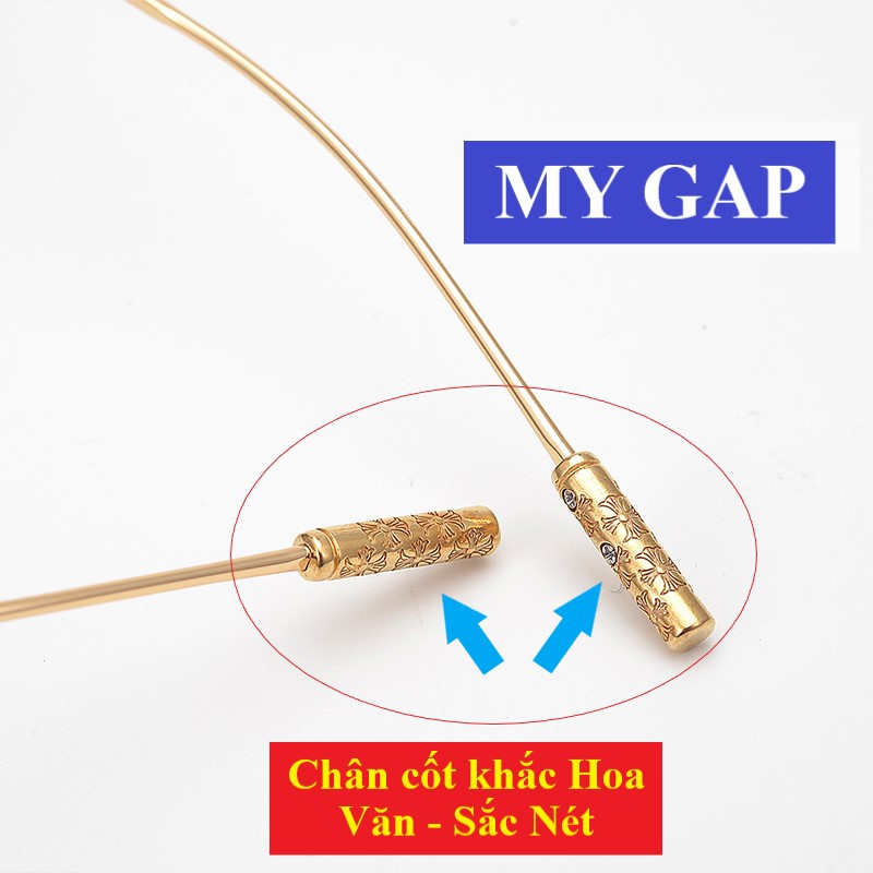 Gọng kính cận Chrome hearts nam nữ - Bản mắt vuông gọng kim loại thời trang 2021