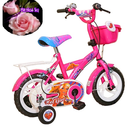 XE ĐẠP TRẺ EM (4 BÁNH) RÁP SẴN NHIỀU MÀU CHO BÉ 2-6 TUỔi Size 14 Inch hot girl có chuông