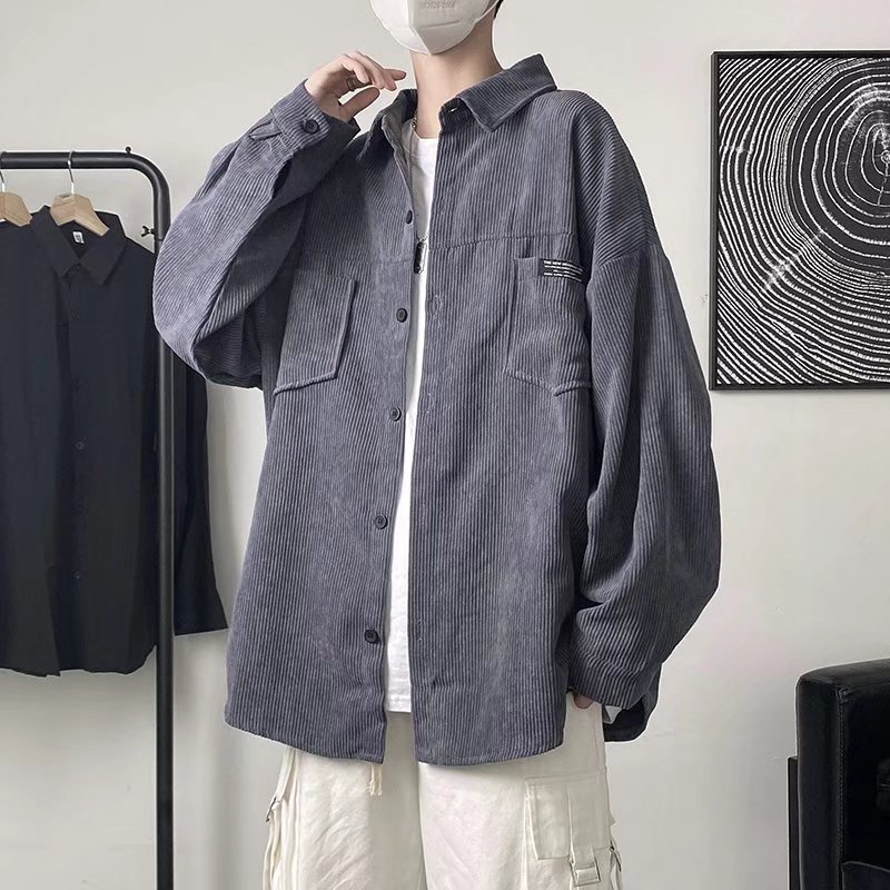 Áo khoác sơ mi dài tay thời trang cho nam nữ Simple áo khoác nam kaki from rộng Hàn Quốc áo khoác nam đẹp bomber jackets bigsize áo khoác bóng chày nam