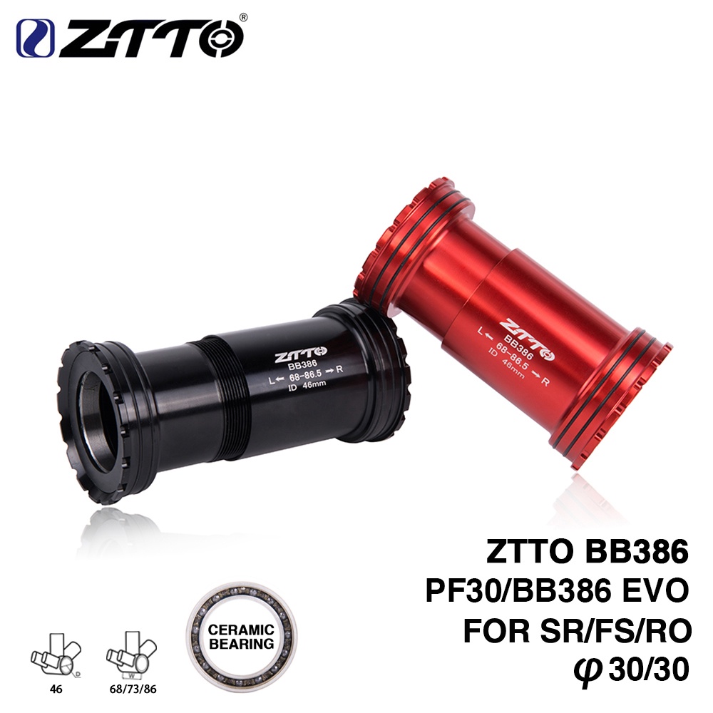 Trục dưới ZTTO BB386 30mm bằng sứ 46mm thích hợp cho xe đạp MTB BB 30
