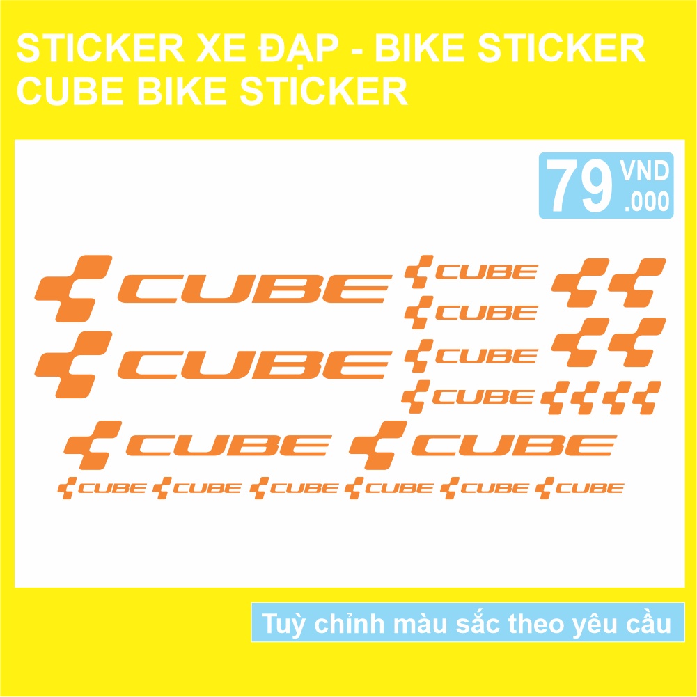 Sticker decal dán xe đạp CUBE | Bicycle Sticker