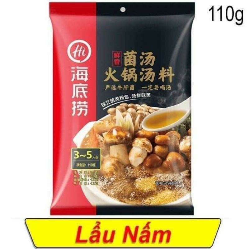 Gia vị lẩu haidilao _lẩu nấm nồi 3_5 người ăn)