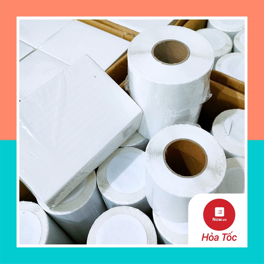 GIẤY IN NHIỆT DECAL A6 Tệp 500 Tem 100x150, Cuộn A6, A7, 75x100 Sẵn Lớp Keo Tự Dán - In Bill TMĐT, Shopee,...
