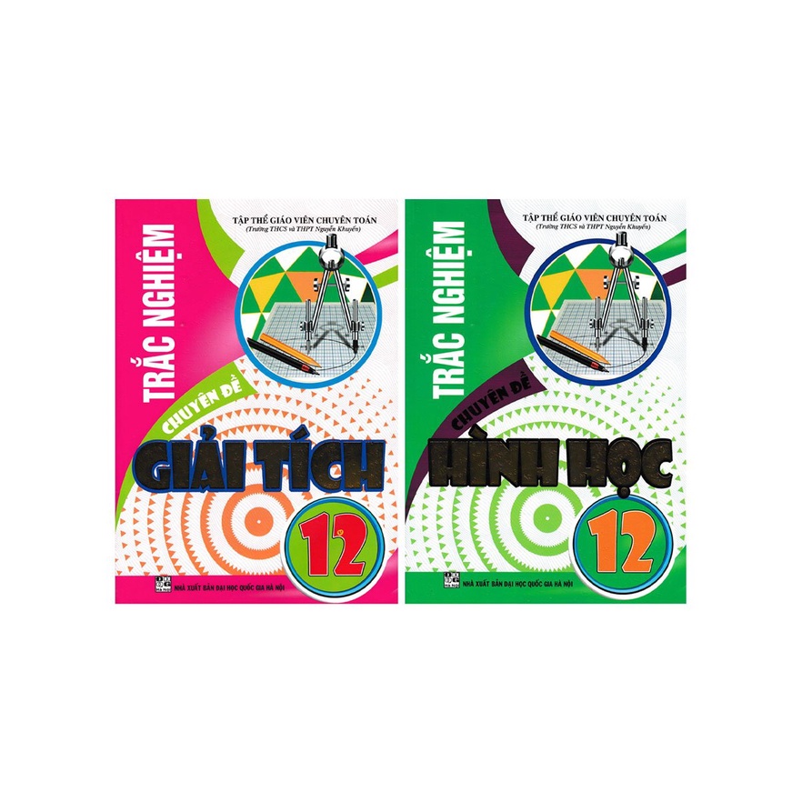 SÁCH - combo trắc nghiệm chuyên đề giải tích và hình học lớp 12 (2 quyển) - HAB