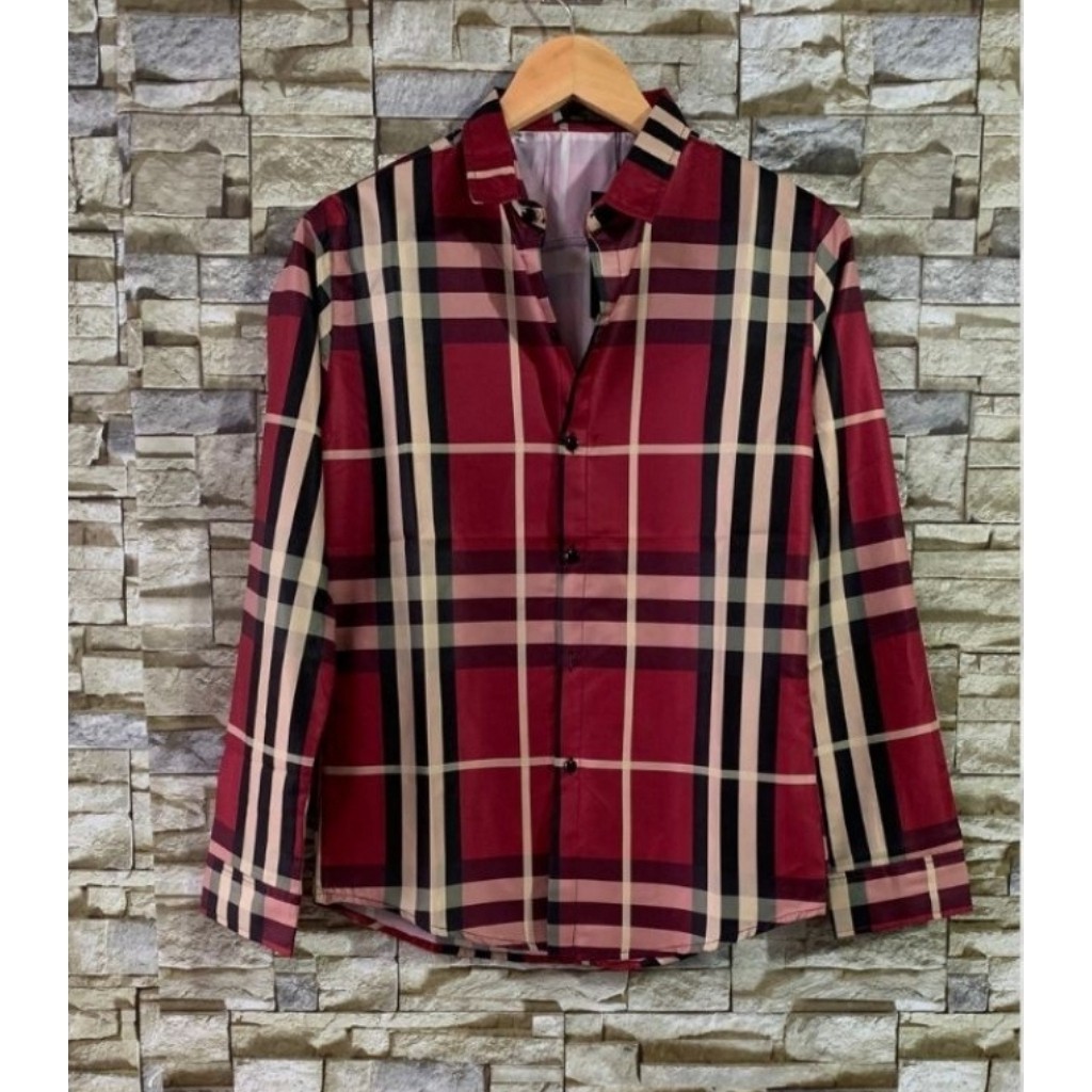 Áo Sơ Mi Nam Tay Dài đẹp hàn quốc DR368XM Sọc Caro Đỏ Vàng DRMT | BigBuy360 - bigbuy360.vn