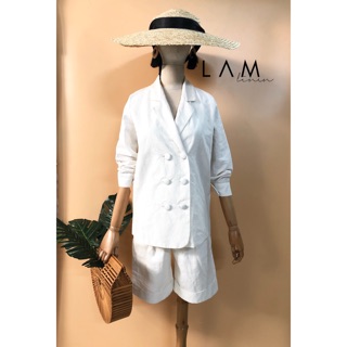 Set Blazer vải Linen