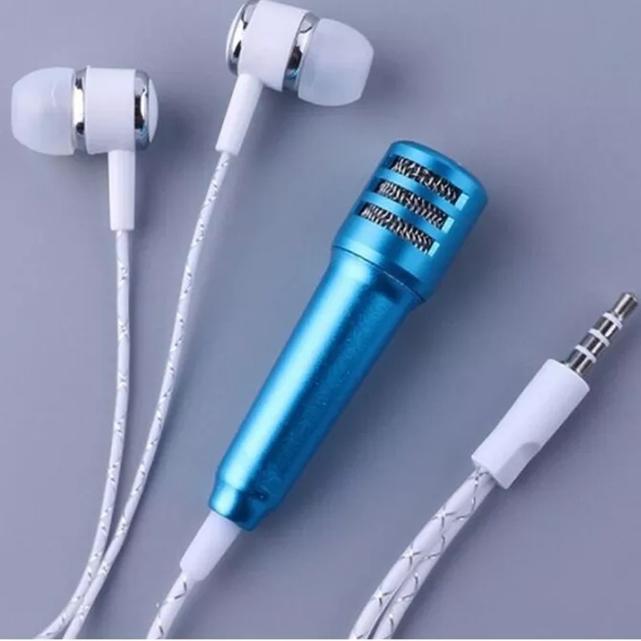Micro Mini hát Karaoke kèm tai nghe cho điện thoại Jack 3.5mm (Màu ngẫu nhiên)