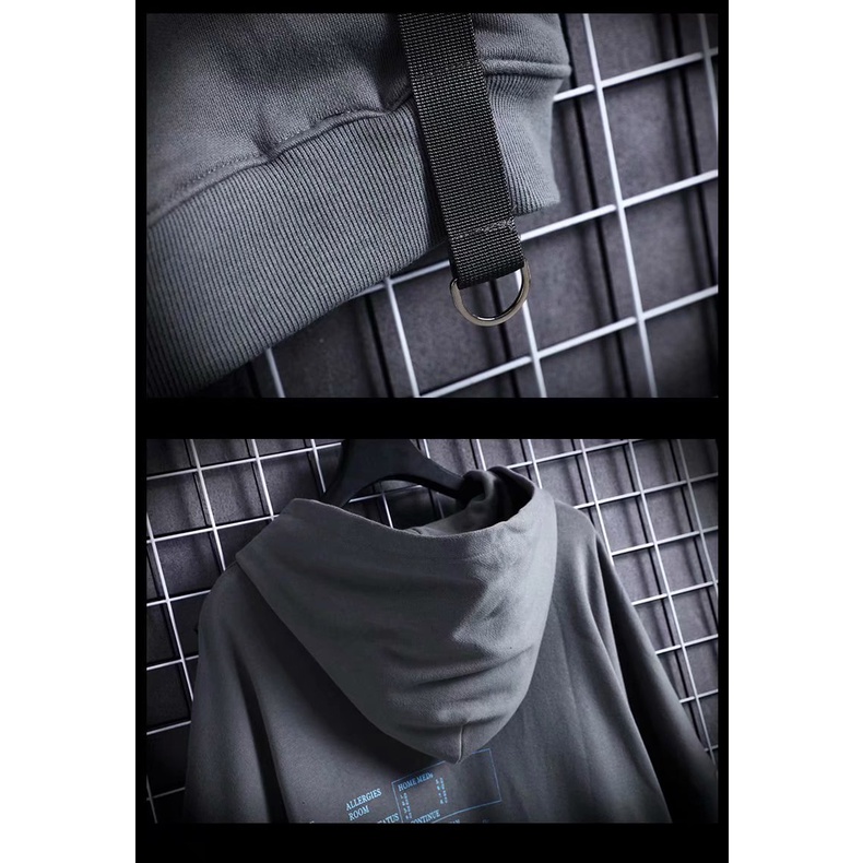 Áo hoodie Tay Dài Dáng Rộng Phong Cách Đường Phố Mỹ Thời Trang Mùa Đông Cho Nam