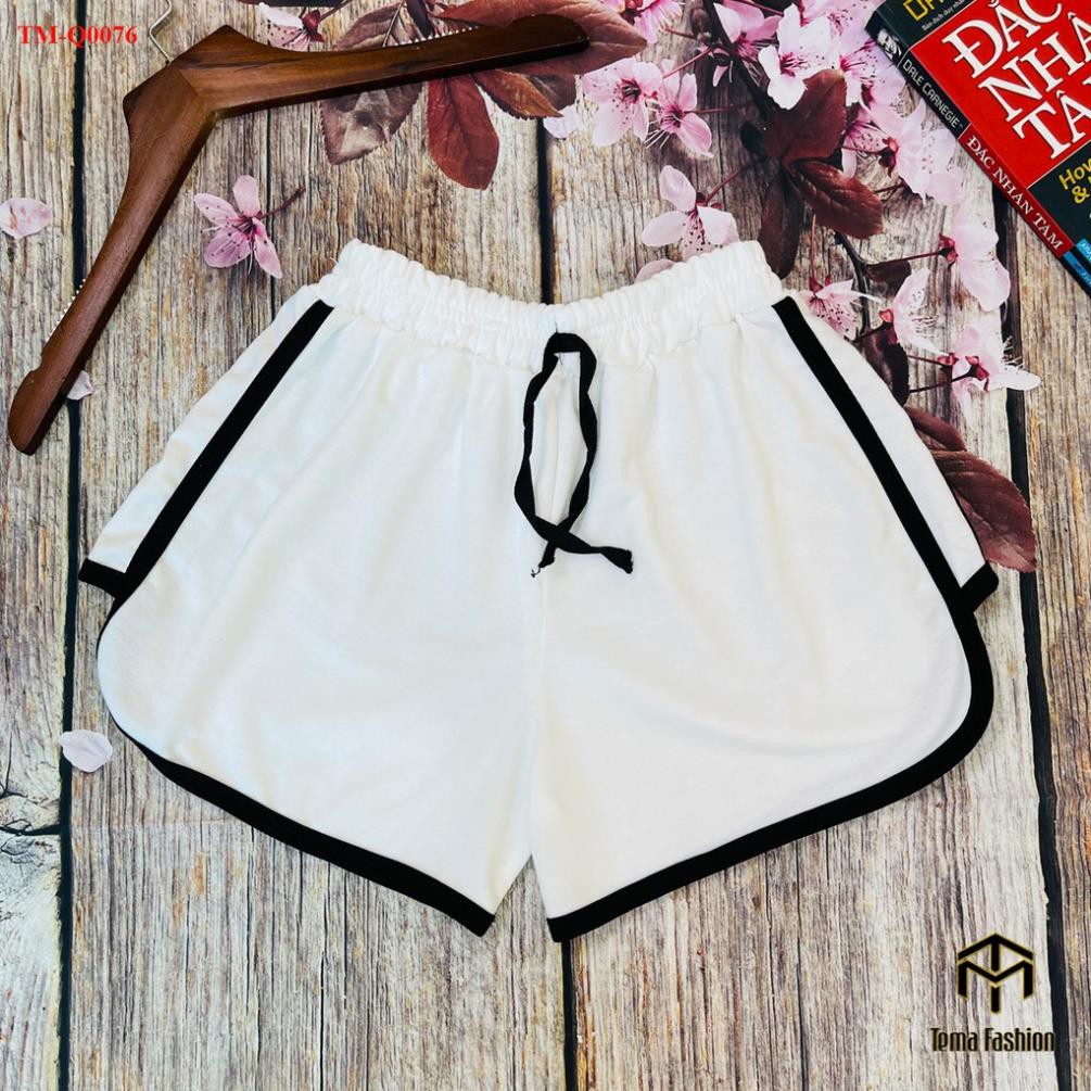 Quần đùi nữ MIA 1992 cao cấp - Quần short nữ Umi da cá cạp chun lưng cao viền kẻ sọc bắt mắt | BigBuy360 - bigbuy360.vn