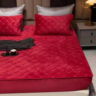 Bộ ga gối trần nỉ thêu chữ H