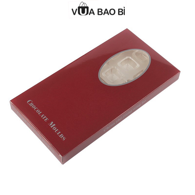 Khuôn socola viên hình vuông 21 viên-Vua Bao Bì, khuôn socola nhựa cứng