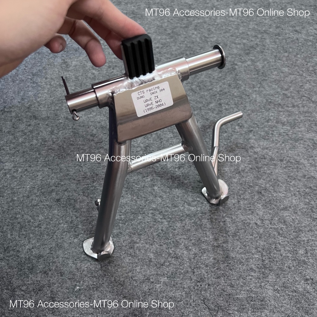 Chân Chống Đứng Inox CTS Cho Wave Nhỏ, Wave Zx, Wave Thái 110 Inox304