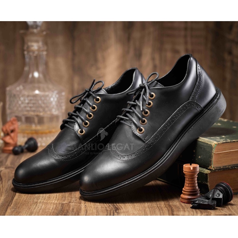 Giày tây giày Oxford nam Manlio Legat màu đen G374-B