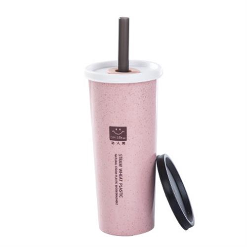 【COD】Drinking Bottle Tumbler Model with Leakproof with Straw Wheat Straw Material