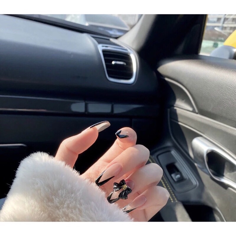 Móng giả đính đá 24pcs kèm keo