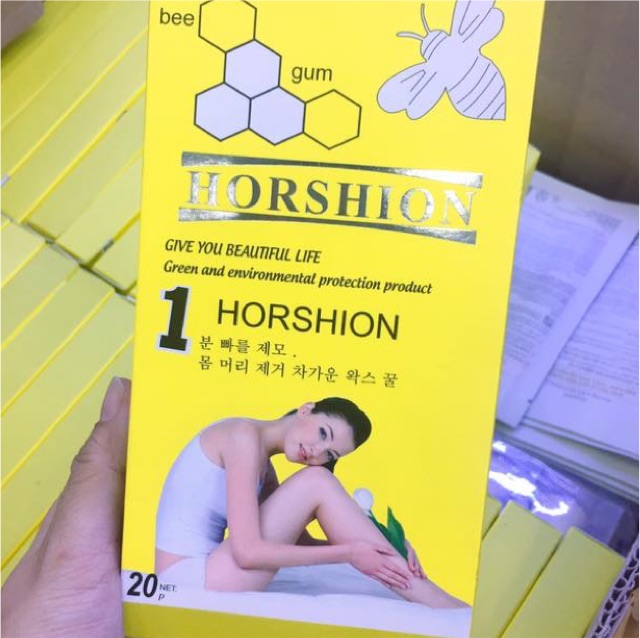 Giấy wax lông sẵn gel Horshion 20 miếng | BigBuy360 - bigbuy360.vn