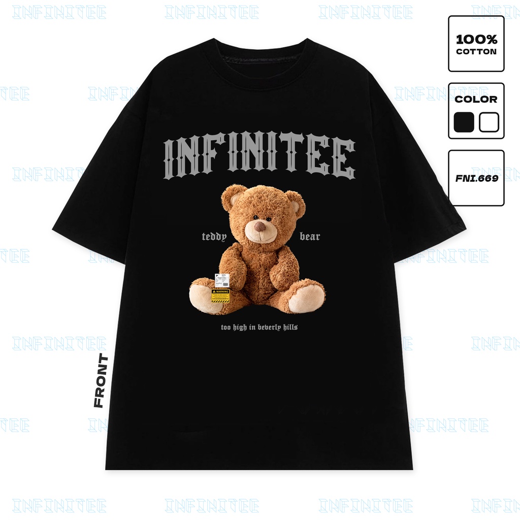 Áo thun INFINITEE Fni0669, Thun 100% Cotton - form rộng Unisex.