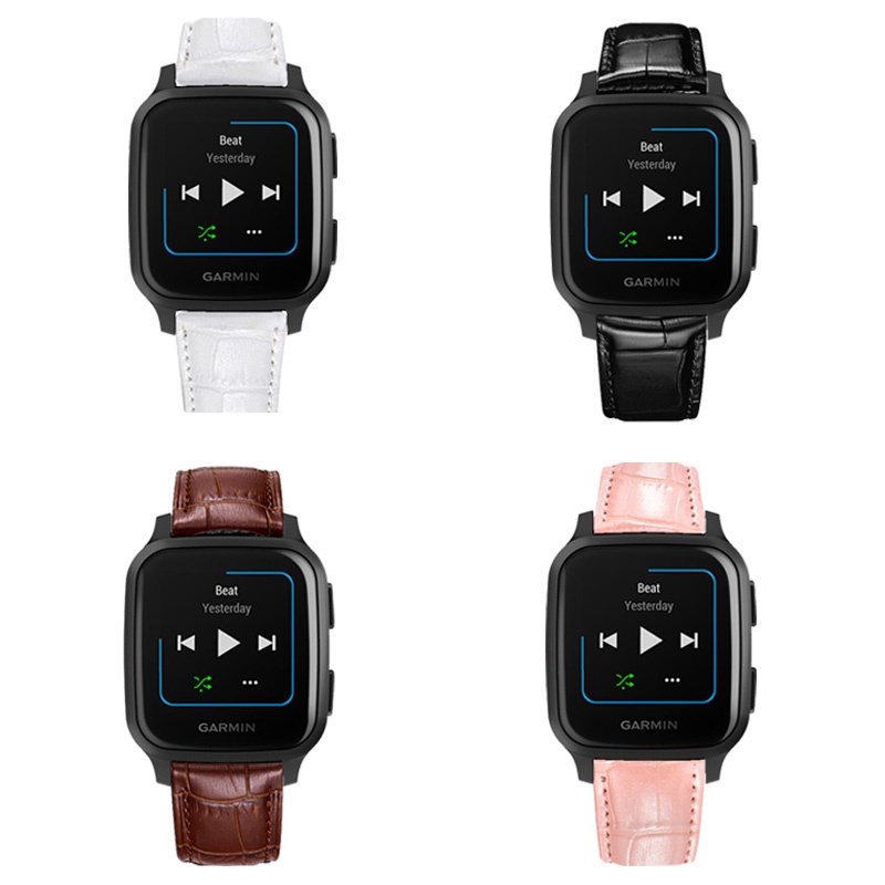 Dây đeo đồng hồ thông minh da cao cấp thời trang cho Garmin Venu Sq