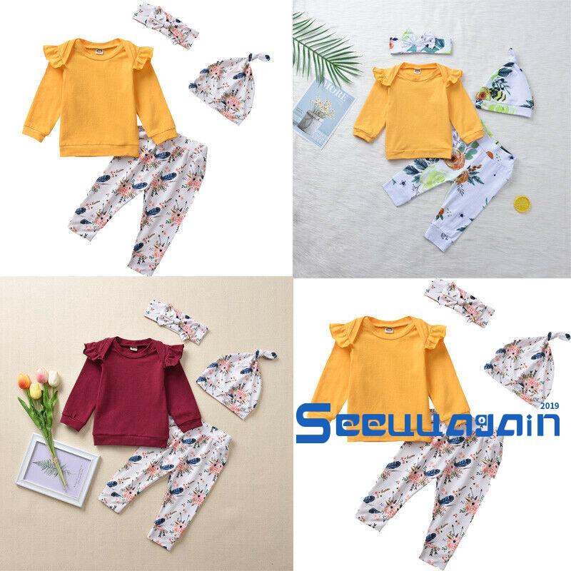 Set quần áo hoa dễ thương cho bé gái