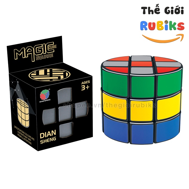 Rubik Biến Thể DianSheng Cylinder 3x3 3-Layer Cheese Wheel Cube Siêu Khó Đồ Chơi Giáo Dục Trí Tuệ Thông Minh