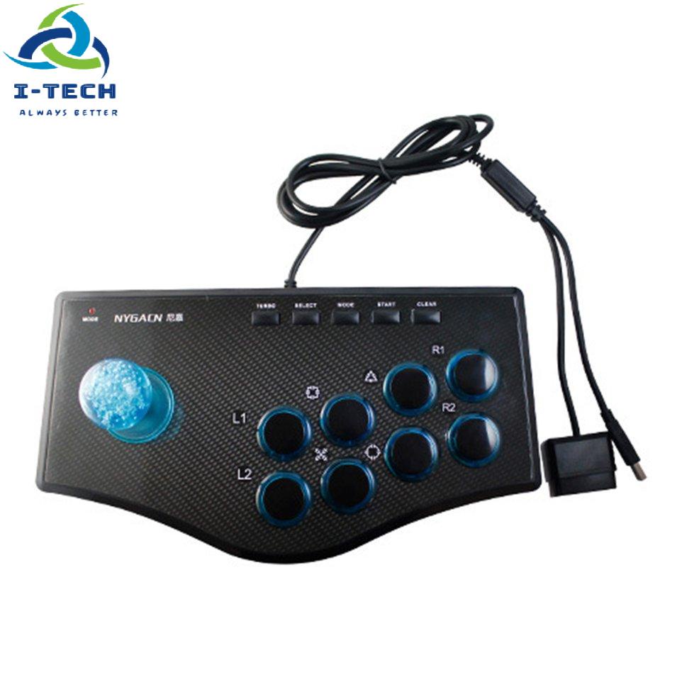 ⚡Promotion⚡Wired game controllers arcade game rocker Gamepad for ps2 computer TV projector Android Mobile Phones