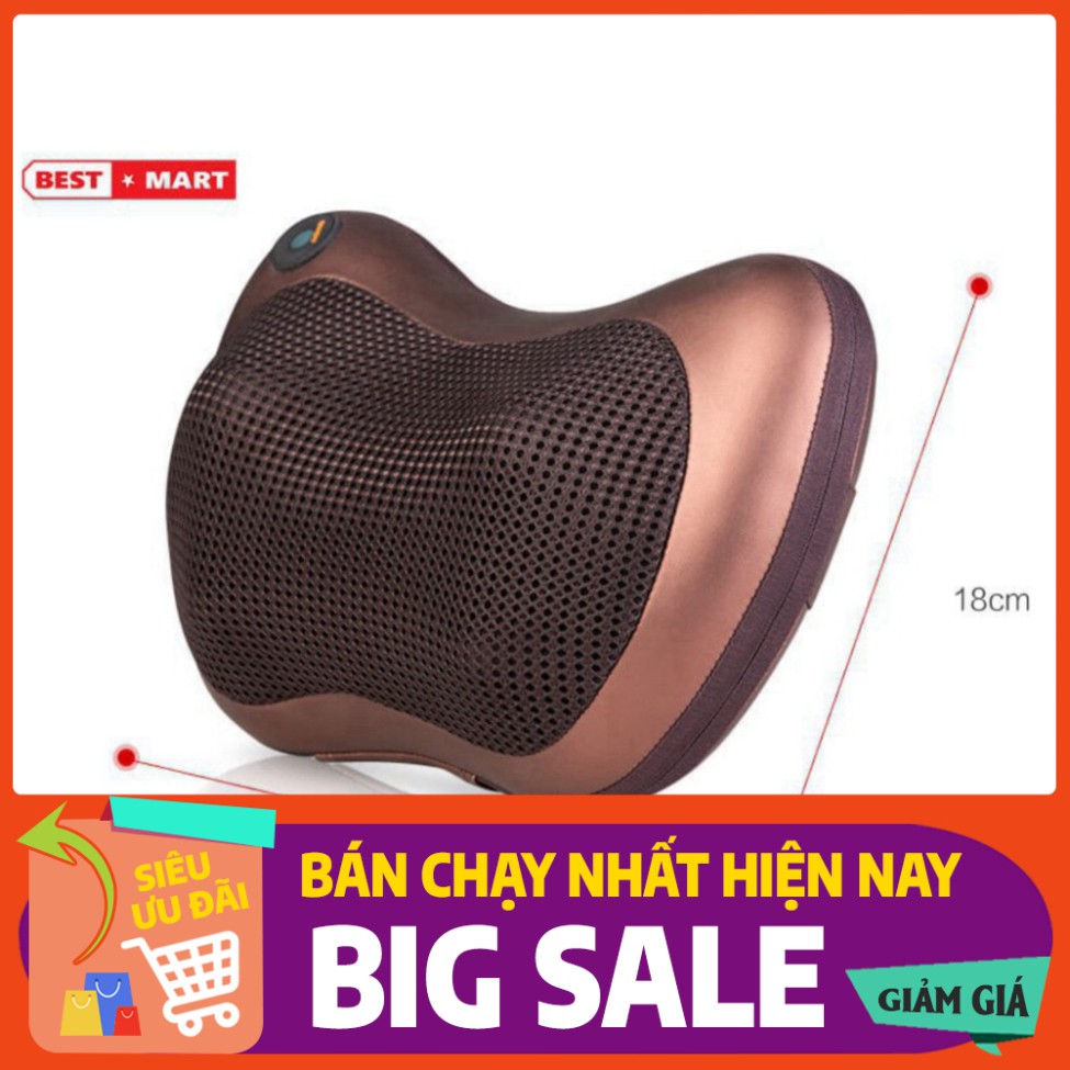 [FREE SHIP] 💥[CHÍNH HÃNG - CÓ VIDEO]💥Gối massage hồng ngoại 8 quả cầu 8 bi đảo chiều cao cấp + Tặng massage mặt ion💥�