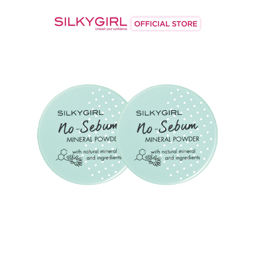 Combo 2 Phấn Phủ Khoáng Kiềm Dầu Nosebum Silkygirl 5g