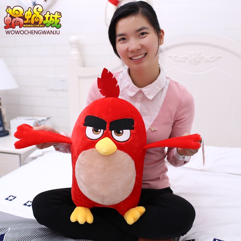 ﹍Đồ chơi sang trọng Angry Birds 2 chính hãng, Big Movie, Green Pig Doll, Children’s Birthday Gift