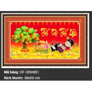 Tranh Đính Đá Tấn Tài Tấn Lộc DF300 - 88x50cm