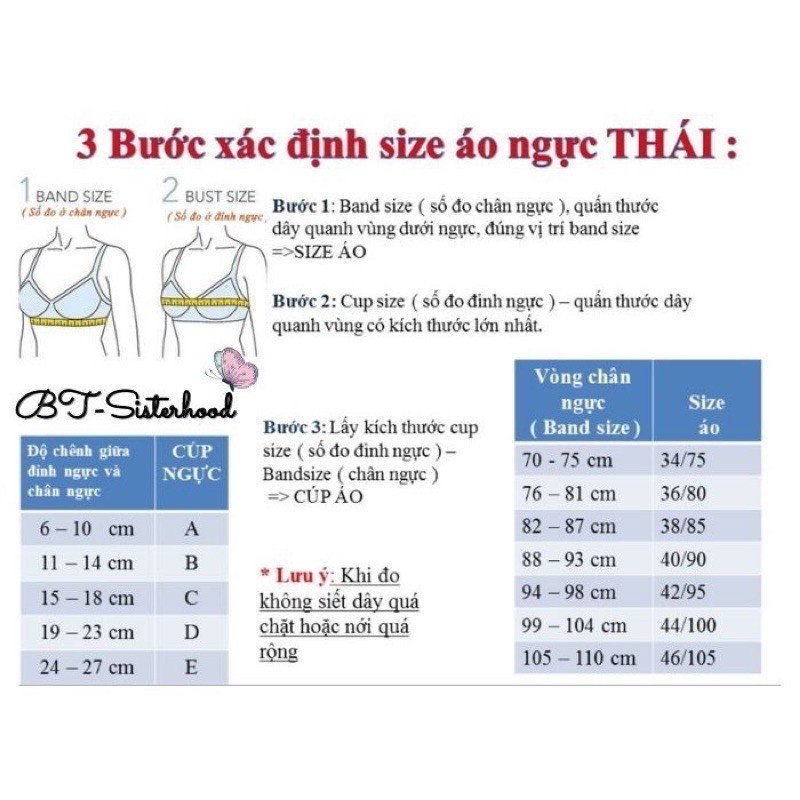 Áo lót Thái Lan Sisterhood 2227 - nâng ngực mặc áo dài, mặc váy mút dày 3cm