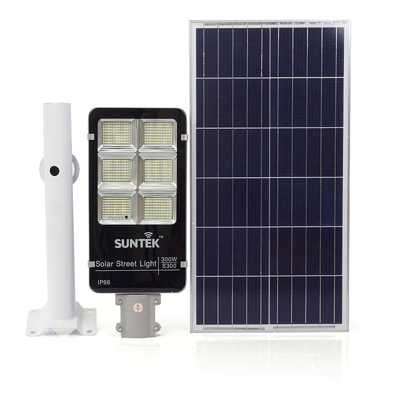 Đèn Đường Năng Lượng Mặt Trời SUNTEK LED Solar Street Light S300 300W - Hàng Chính Hãng - Bảo Hành 2 năm 1 đổi 1
