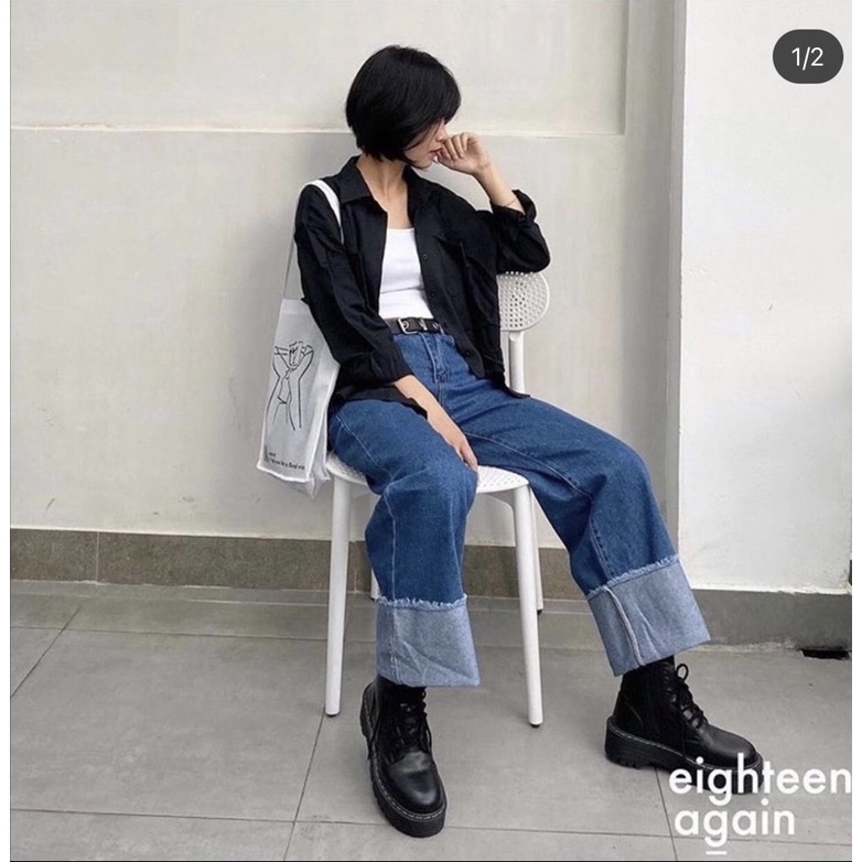 Pass quần jeans Eighteen again fit<60kg