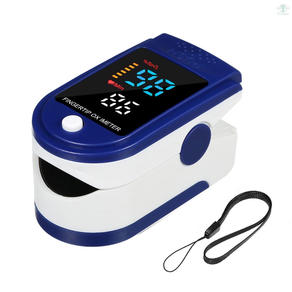 ❍M-TTG Máy đo oxy đầu ngón tay độ bão hòa Mini SpO2 Màn hình nhịp tim Thiết bị tốc 5s Đọc nhanh với dây buộc