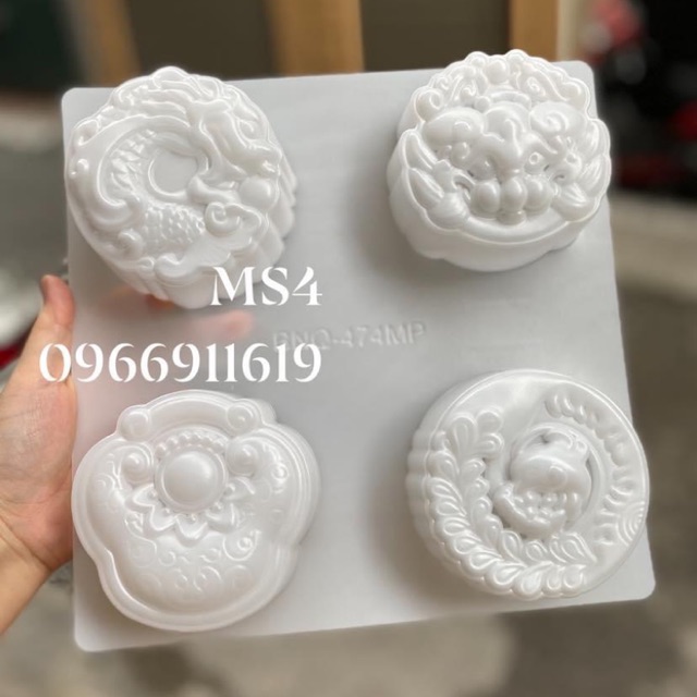 2 vỉ khuôn trung thu rau câu MS4