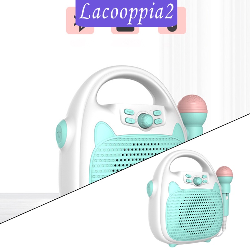 [LACOOPPIA2] Kids Karaoke Machine Speaker Singing Toys Build in LED Light Show Indoor Outdoor Travel Support TF Card for Birthday Festival Gifts