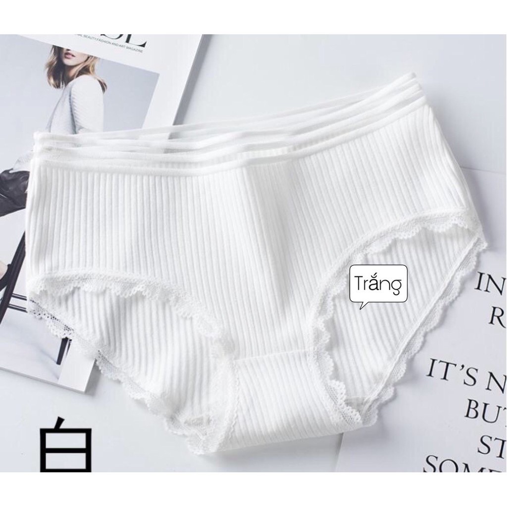 Quần lót nữ, quần lót chất liệu cotton tăm cạp sọc kháng khuẩn kiểu dáng nhã nhặn tinh tế form ôm gợi cảm | BigBuy360 - bigbuy360.vn