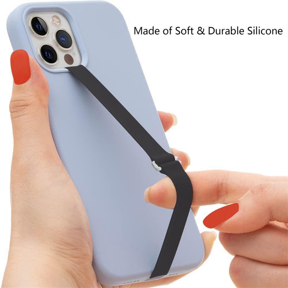 AUGUSTINA Ốp Điện Thoại Silicon Gắn Dây Đeo Cổ Tay Chống Thất Lạc Có Thể Điều Chỉnh