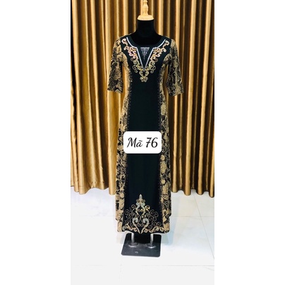 ĐẦM DẠ HỘI TRUNG NIÊN THUN KIM SA CO GIÃN