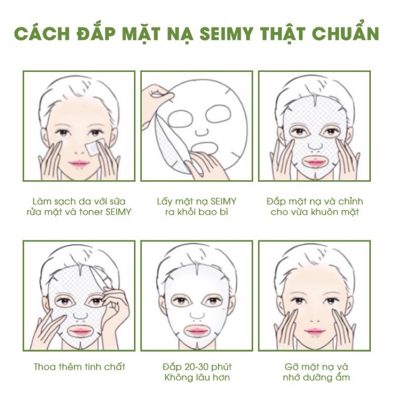 Mặt nạ dưỡng da cấp ẩm Seimy - Mask Detox Peppermint Green Tea da căng bóng,dưỡng trắng,giảm sưng dùng cho mọi loại da | BigBuy360 - bigbuy360.vn