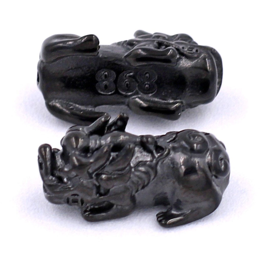 Chuỗi đeo tay đen phật chú vàng 16 ly tỳ hưu đen VCTADPCVSBETHE16 - Vòng chuỗi đá phong thủy