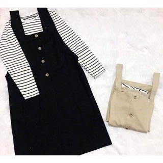 Set yếm + áo Ulzzang siêu xinh (Chỉ còn màu kem - Taobao có sẵn)