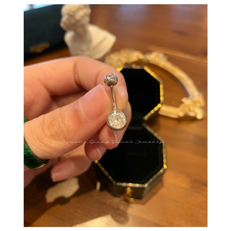 Khuyên rốn Hellen 8mm và 10mm Bạc s925 - HuongGiangSilver