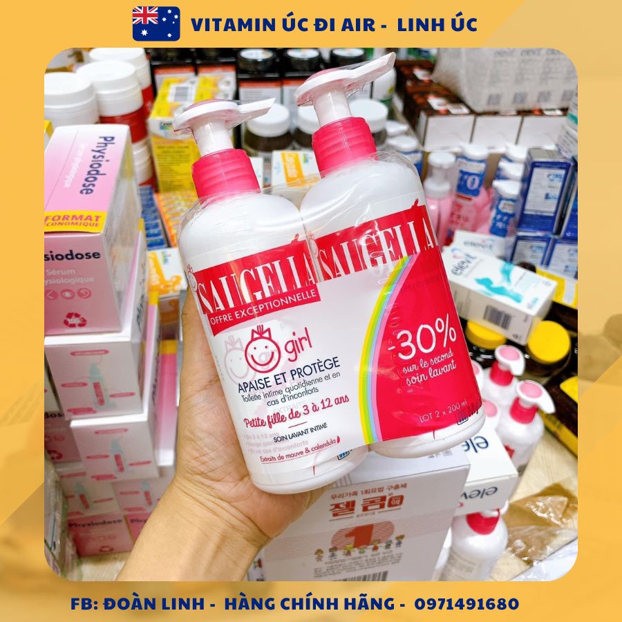 Dung dịch vệ sinh bé gái saugella, Dung dịch vệ sinh bé gái Saugella hàng chính hãng Pháp