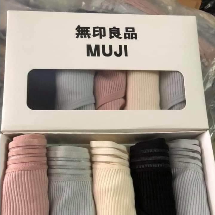 [ Mã FAMAYWA2 giảm 10K đơn 50K] Hộp 5 quần lót cotton MUIJ sợi tăm tre xuất Nhật đẹp trên từng milimet (phom 40-60kg) | WebRaoVat - webraovat.net.vn