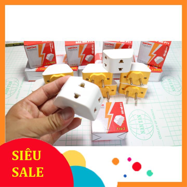 Đầu Nối Chia Điện Đa Năng 3 Cửa SOPOKA P11 P12 Chịu Tải