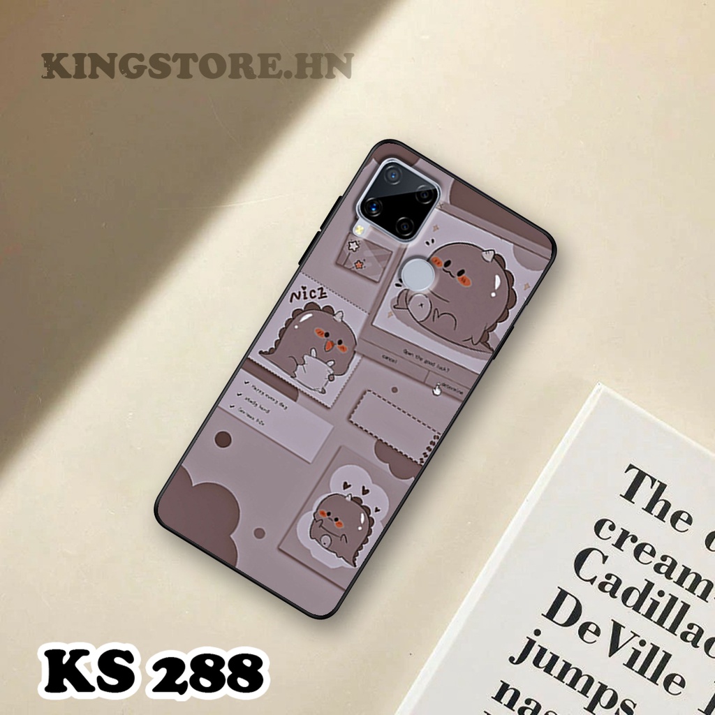 Ốp Lưng Oppo Realme C12- Realme C15 - Ốp Oppo in hình khủng long DinoCute - Lưng nhám viền TPU