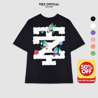 [XẢ NGHỈ BÁN] Áo Thun Unisex Nam Nữ TEEZ - TZ1031 Form Rộng Tay Lỡ Freesize