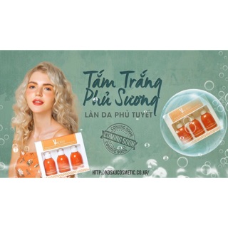 [tặng kem body][lì xì khi đánh giá][ tặng mặt na]Set tắm dưỡng trắng phủ sương kosxu